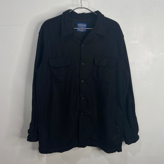 『送料無料』Pendleton ペンドルトン　オープンカラーシャツ　ボードシャツ　黒　ウール