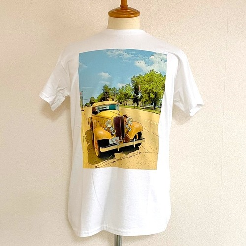 【Star & Stripe】 Photo Print T-shirts Classic Car