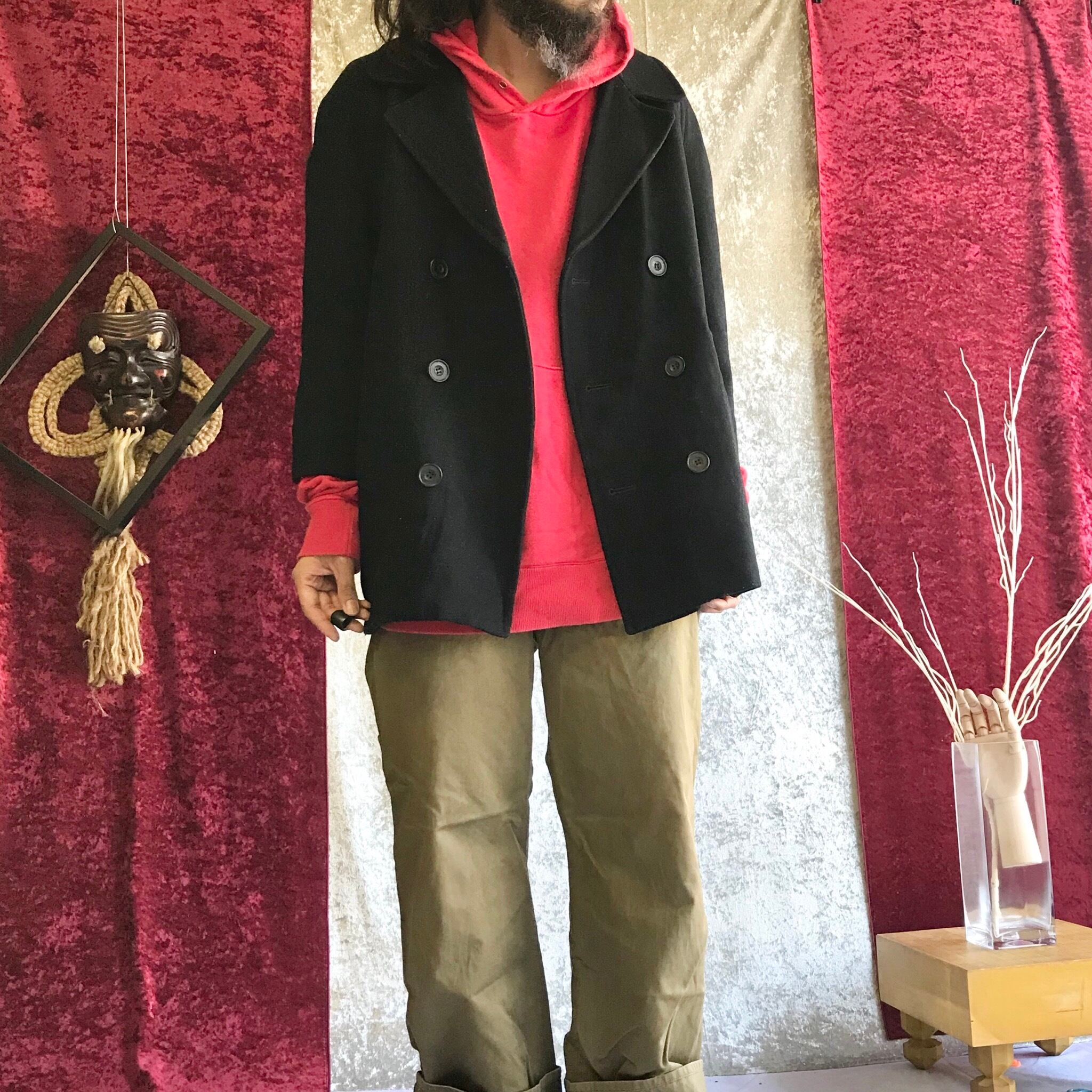 unknown / double breast melton half coat 