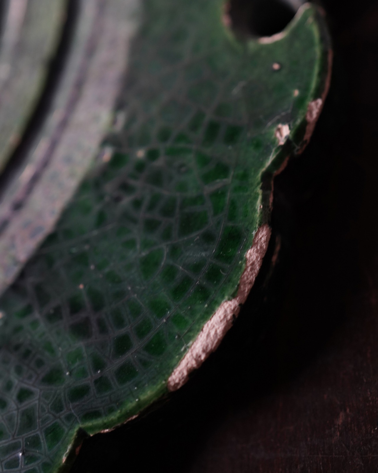 茶道具　雪輪瓦　楽焼　/　京都