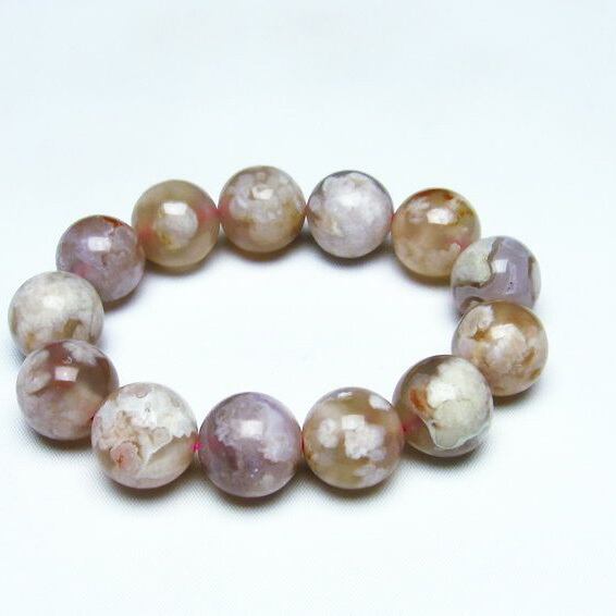 チェリーブロッサムアゲート ブレスレット 桜瑪瑙 17mm 111-24557