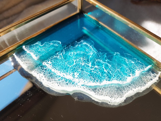 203.オーシャンレジンアート ミラートレイ