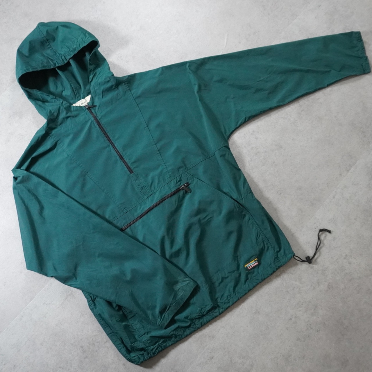 90s L.L.Bean Nylon Anorak green L相当 古着 - 6