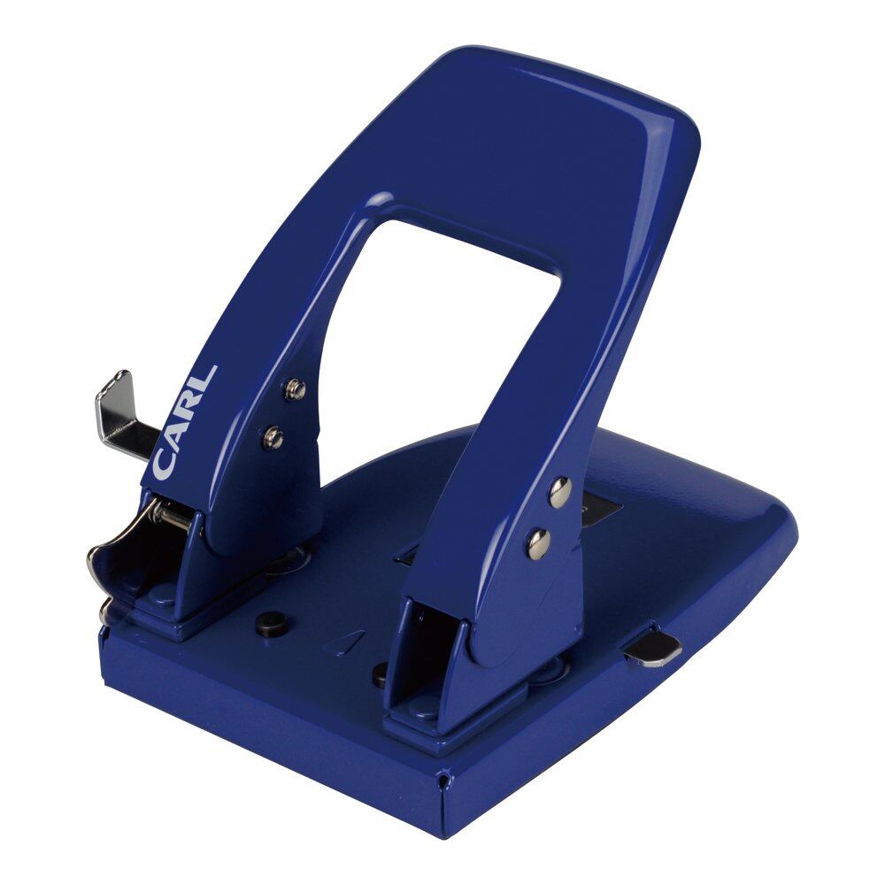 【在庫処分】カール事務器 穴あけパンチ 2穴 50枚 シングルゲージ ブルー SD-85-B