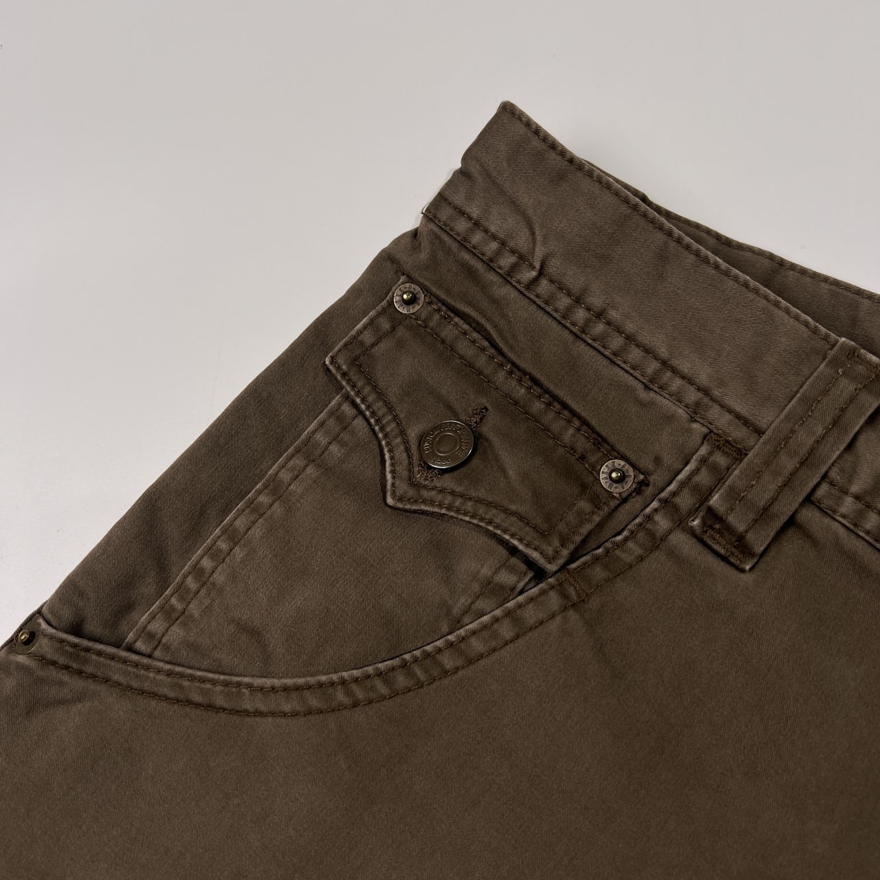 00s Y2K PPFM ピーピーエフエム 立体 カーブデザイン パンツ サイズ M /メンズ/ブラウン系/アーカイブ