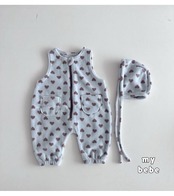 韓国子供服 / 26winter / my bebe / パウダーオーバーオール(ボンネットセット) / ベビー / 冬服 *S~M*