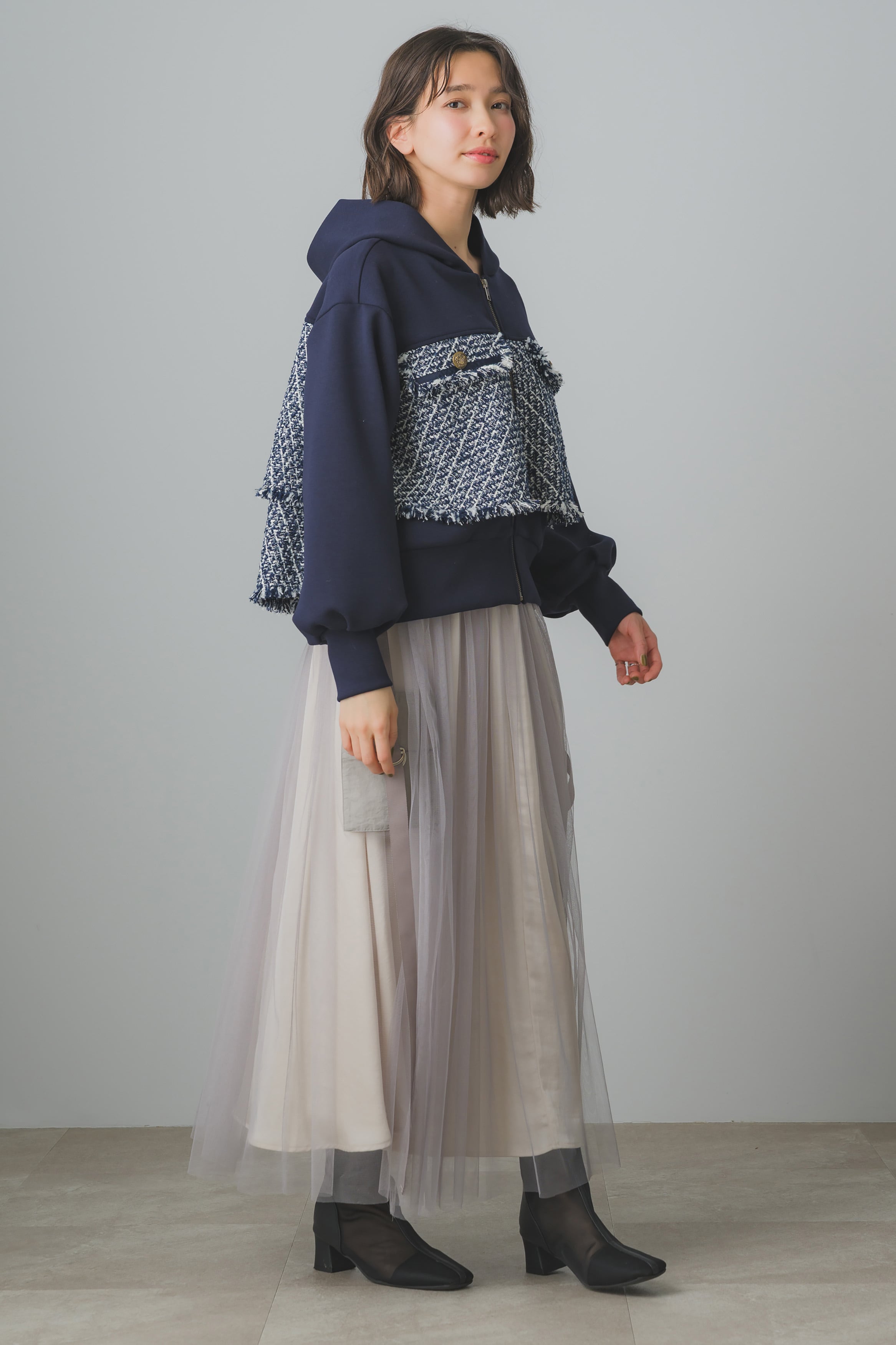 ツイードコンビパーカー 70052-3103 | GALENA