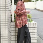 book pattern silk shirt