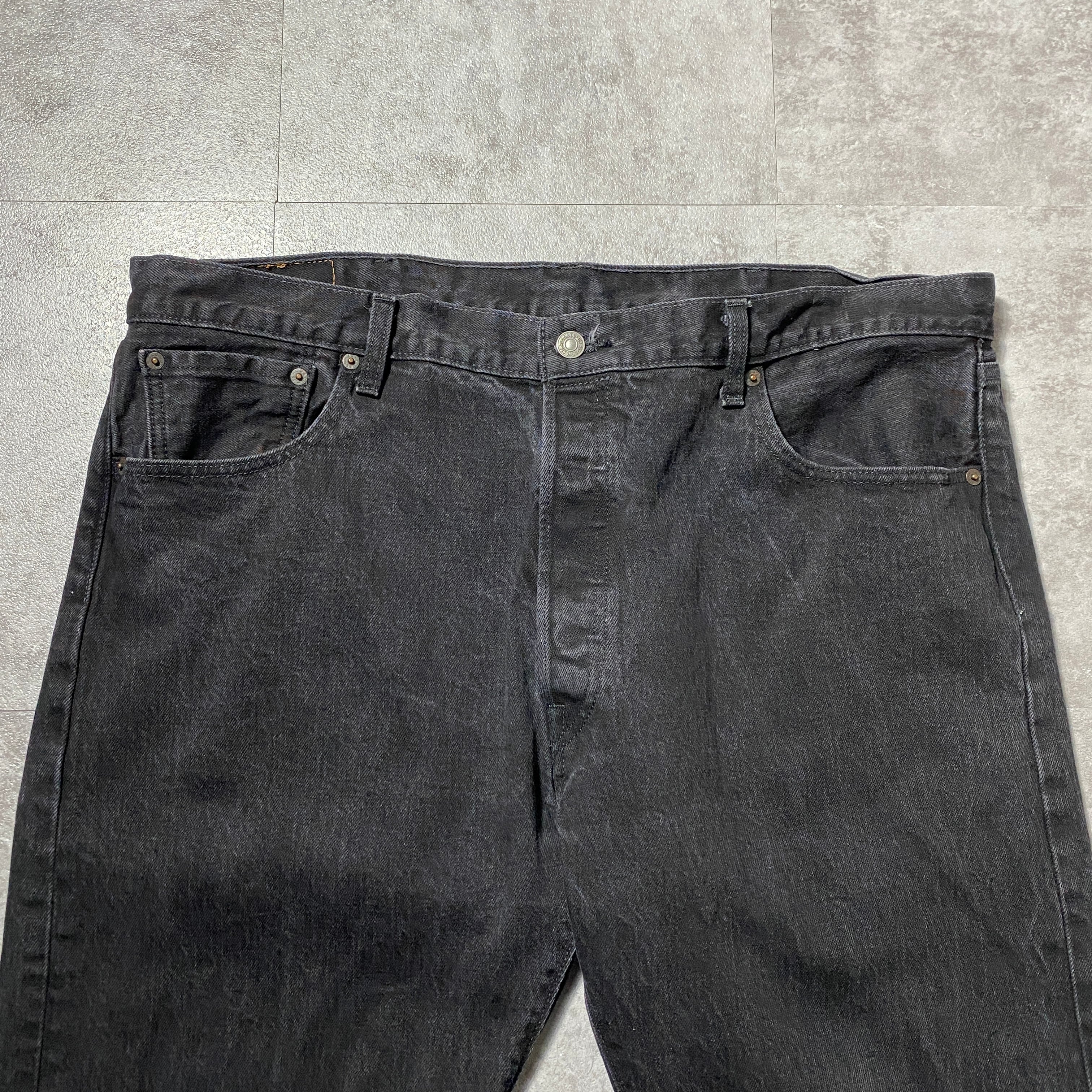 W40 L32】Levis 501 リーバイス ボタンフライ ストレート ブラック