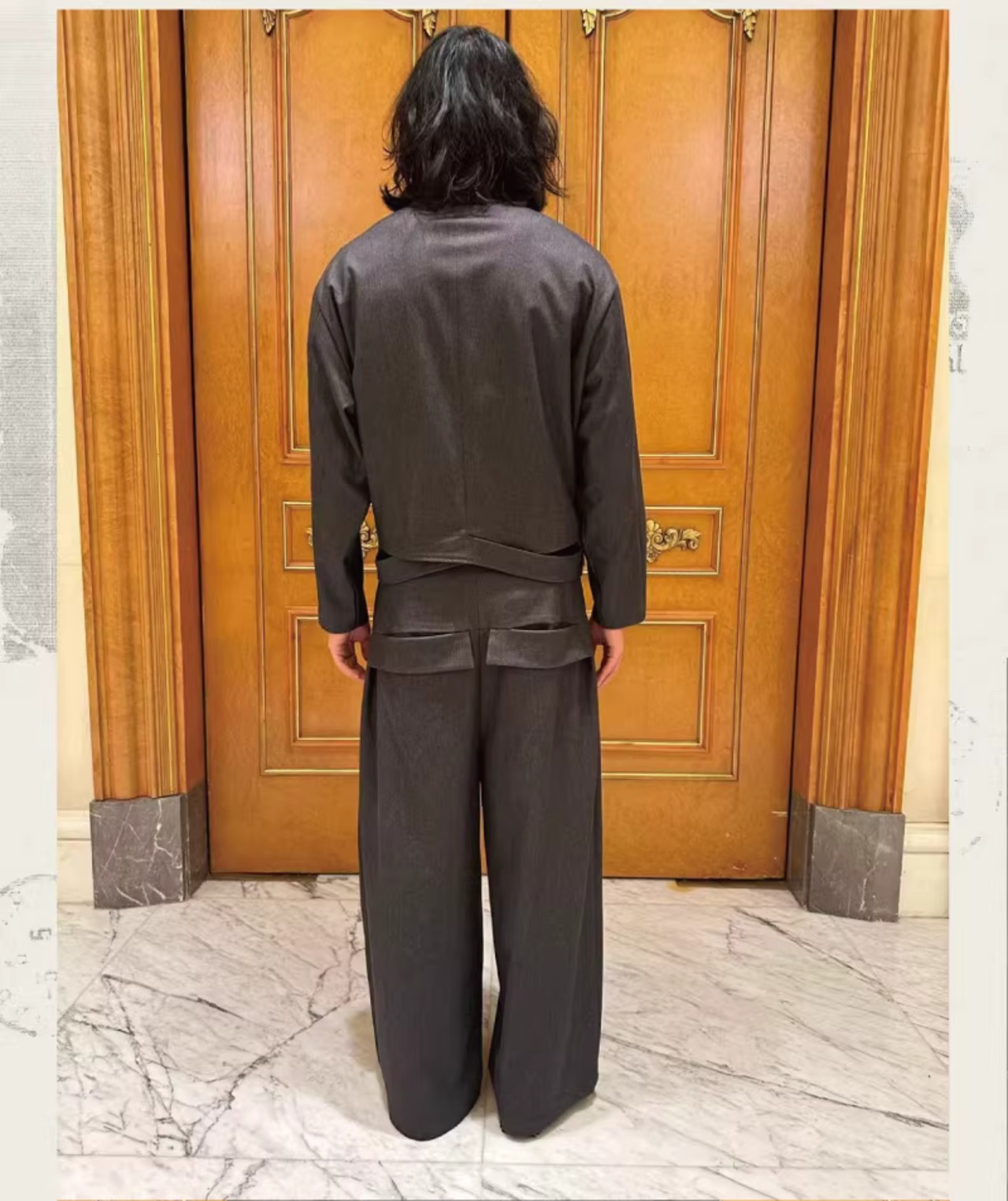 Conchoboe Pleated Sail Wide Trousers