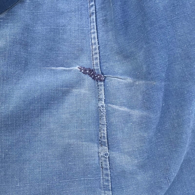 その他ブランド / 50s～60s/au Perroquet/コート/44/コットン/WHT 40's 50's au Perroquet ショップコート インディゴ インクブルー 木製