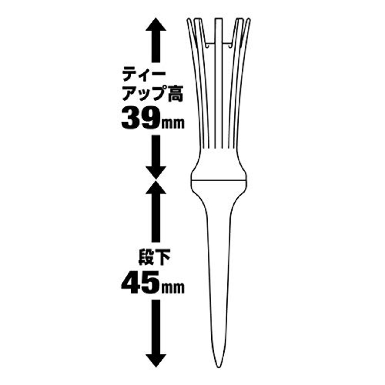ダイヤゴルフ(DAIYA GOLF) ゴルフティー エアロスパークティー 708 ロング クリアー TE-708