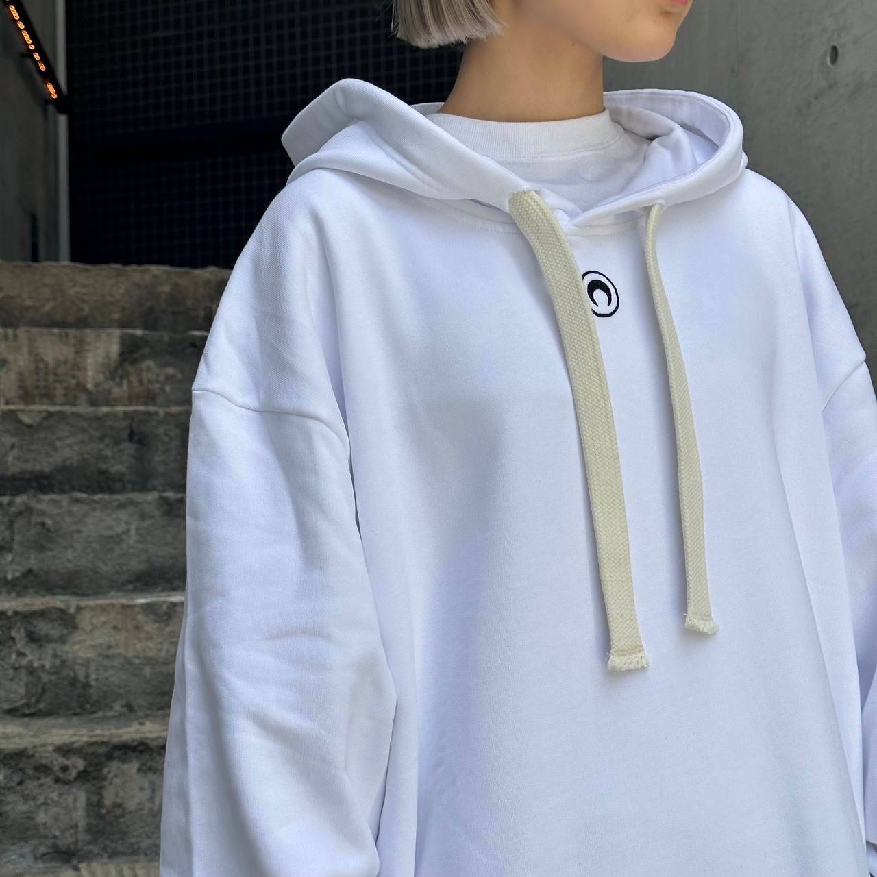 【MARINE SERRE】TOTE BAG LOGO PRINT ORGANIC FLEECE HOODIE - 15