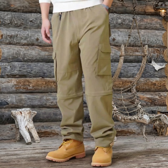 2WAY テーパード カーゴパンツ フラップポケット 4 カラー H00051