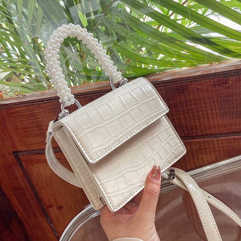 サマーパールシングル 夏物 真珠 スクウェア メッセンジャーバッグ Tiancai_Wing_Bag10588257416