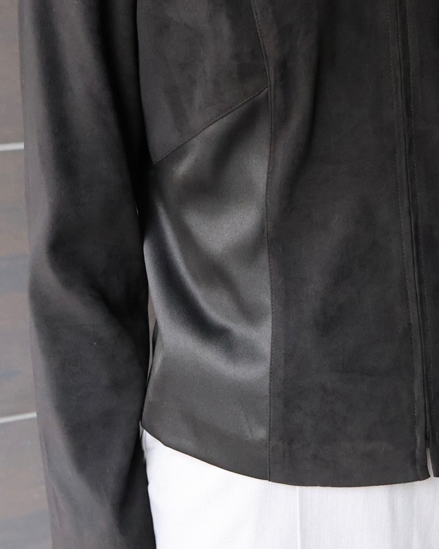 basic switching zip up blouson