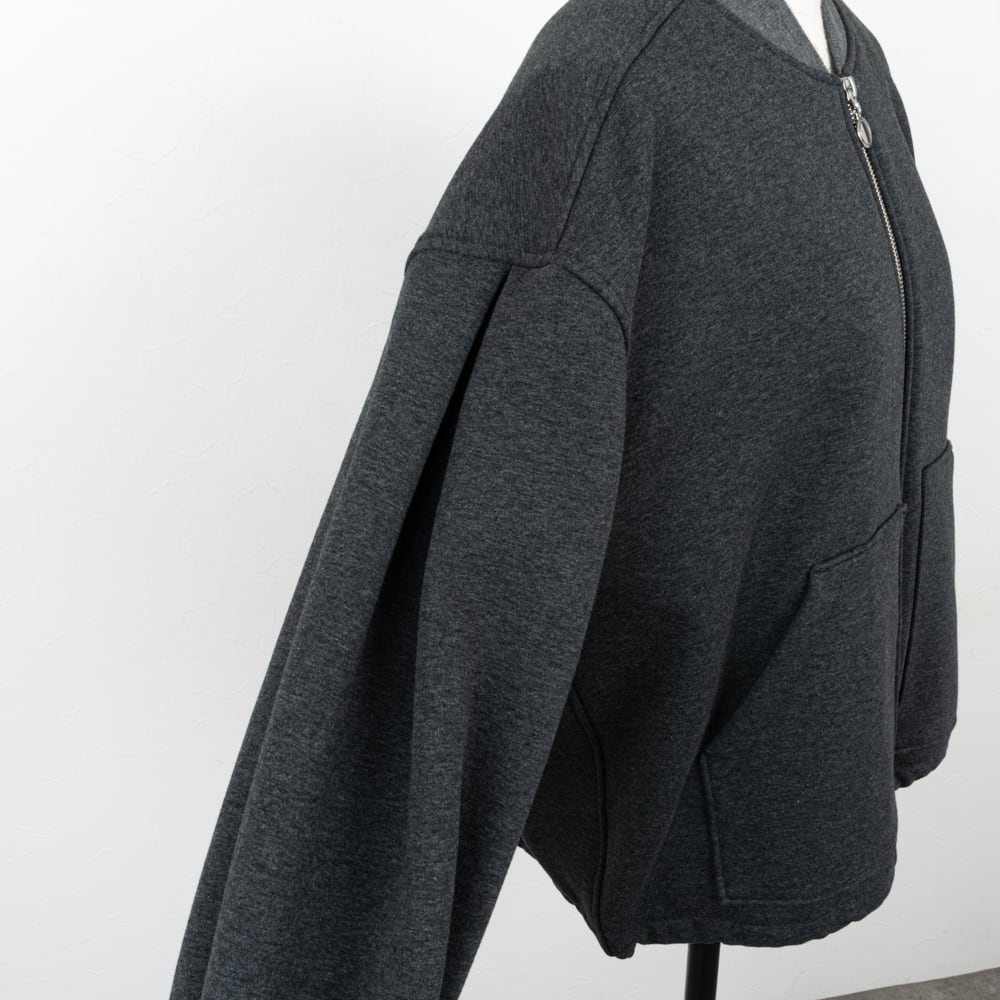 PASSIONE／パシオーネ】ボンバーヒートパフスリーブブルゾン