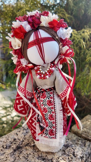 UA.Designer手作りモタンカ 25cm（ウクライナの御守り）