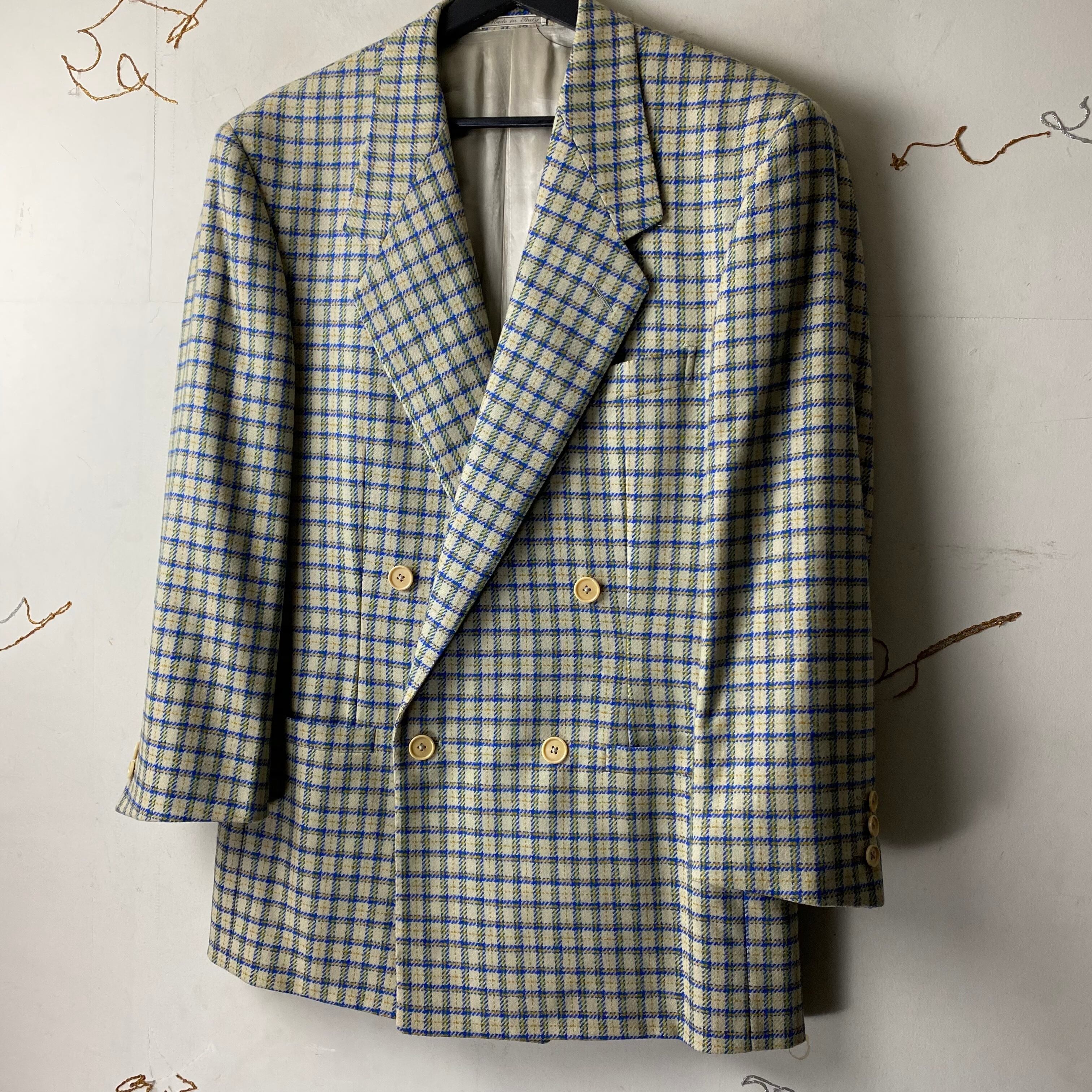 vintage GIANNI VERSACE check pattern tailored jacket | NOIR ONLINE