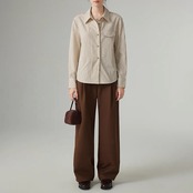 英国風 ストライプカラーシャツ H0013