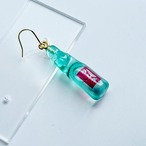 【片耳販売】シュワっと弾ける夏の思い出｜レトロなラムネ瓶のピアス イヤリング イヤーカフ ネックレス チャーム　