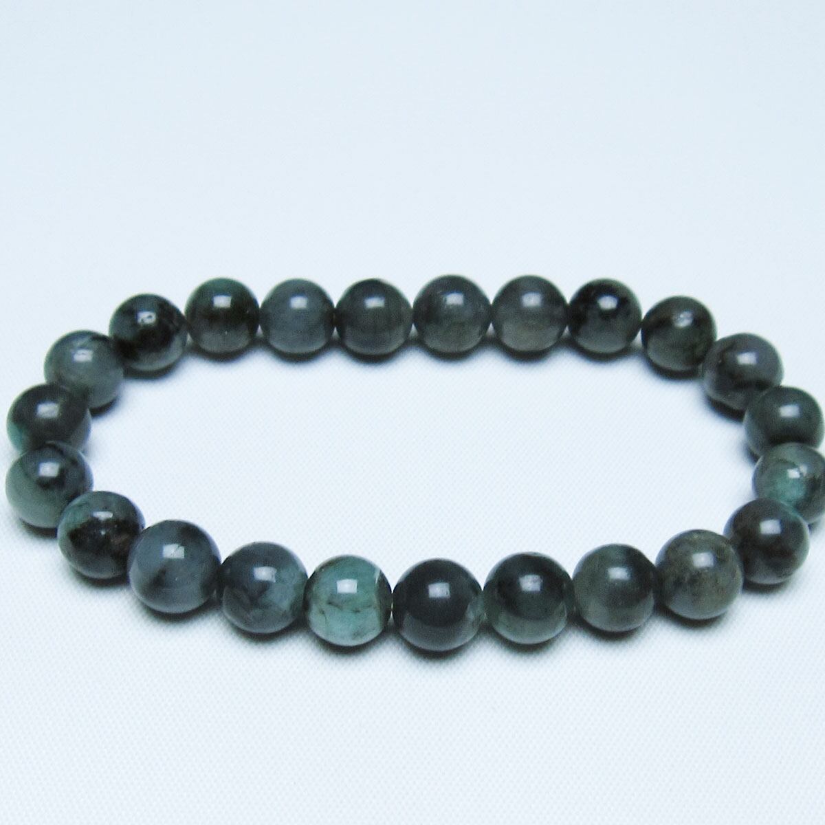 エメラルド ブレスレット 9mm 一点物 メール便可 [M便 1/10] 111-45953