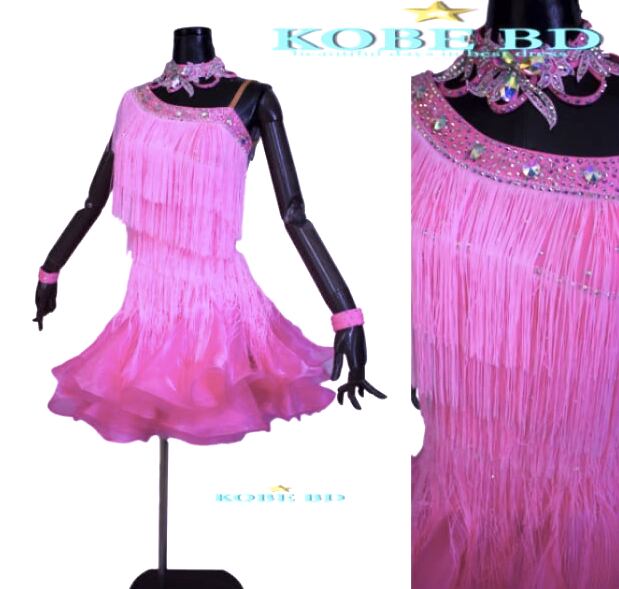 社交ダンスラテンドレス・イージーオーダードレス キャンディピンク【商品番号CT-90409】ルンバ チャチャチャ サンバ