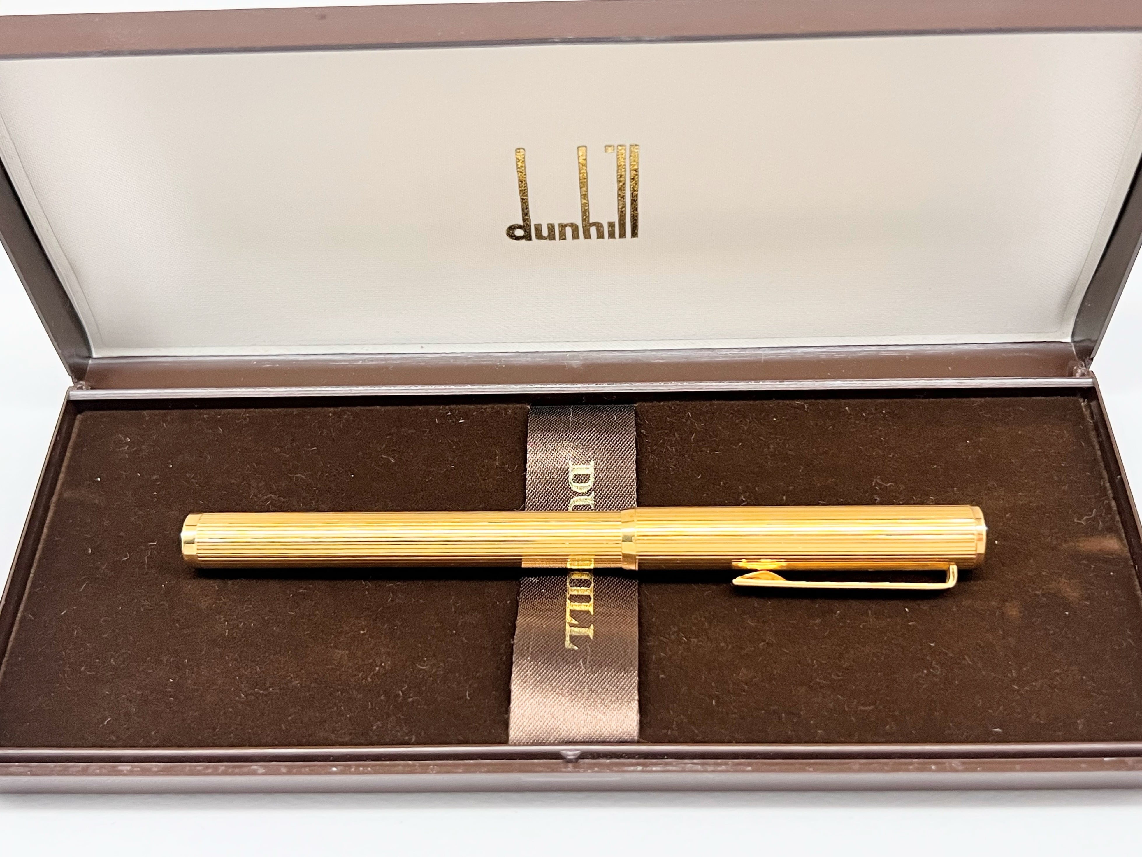 '90s　ダンヒル ライン模様 ゴールドプレート　DUNHILL QIS422　（細字）　14K　　　　　02447 | 川口明弘の調整万年筆  powered by BASE