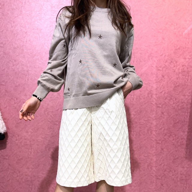 エコレザーキルトハーフパンツ