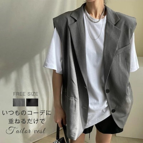 ベスト ジレ レディース 春 秋 ノースリーブ 無地 ジレンチ トップス トレンチ ベスト ジレ 春 秋 大きいサイズ ゆったり シンプル トレンド 着回し オフィス フォーマル 大人 OL 通勤