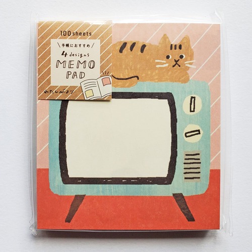 古川紙工　メモパッド わたしびより　おうち時間　TVねこ