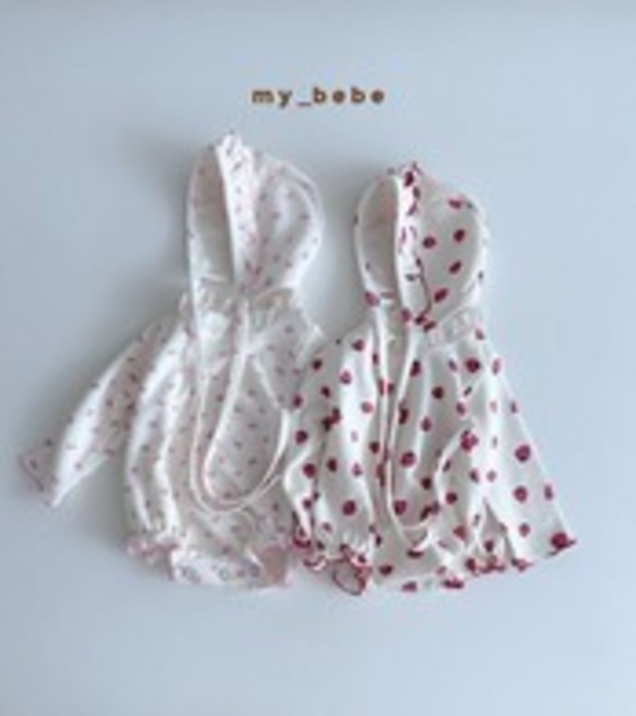 韓国子供服 / Mybebe / ワッフルレーススーツ (ボネット付き) / ベビー *S~Ⅿ*