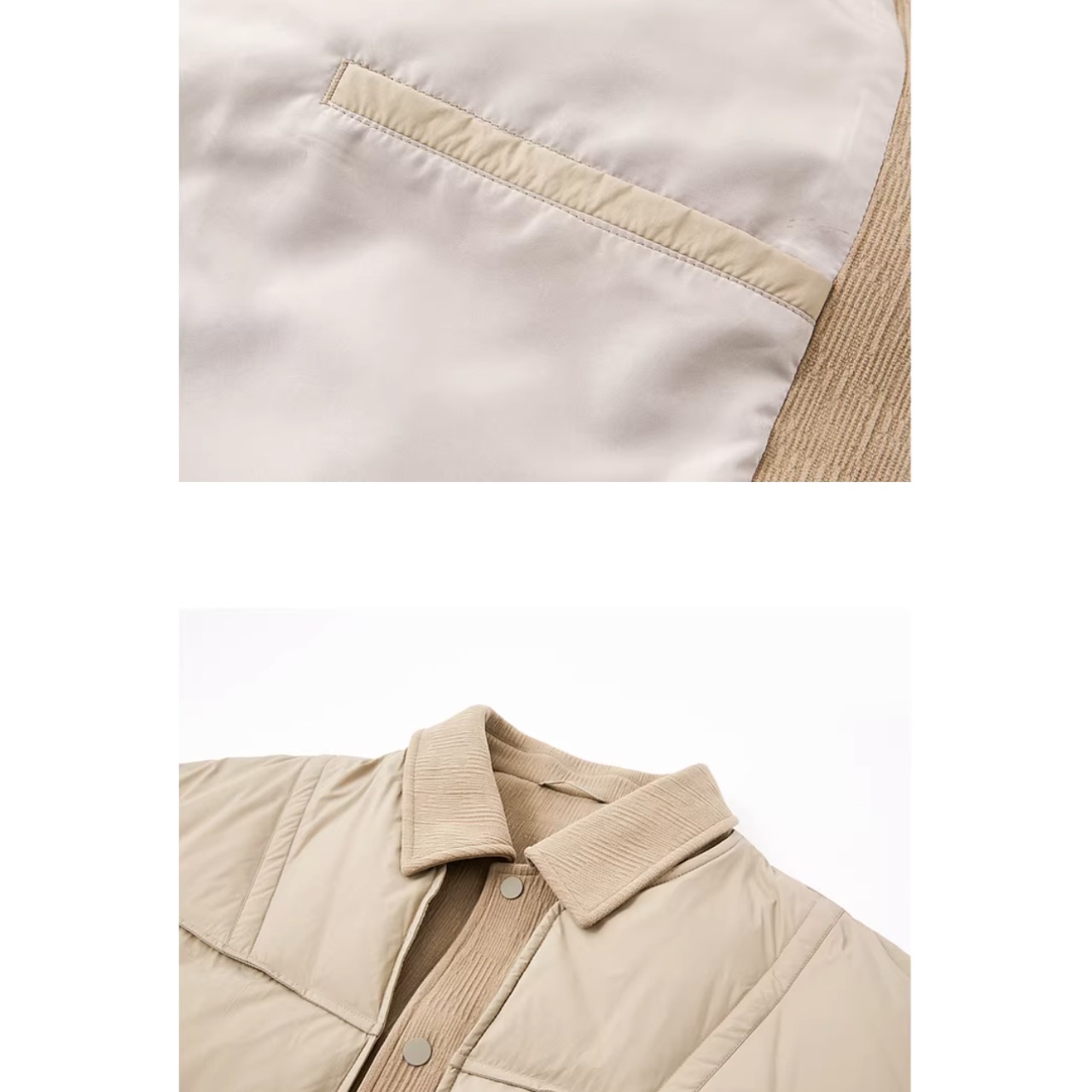 パッチポケット ヒップ丈ダウンジャケット af0434