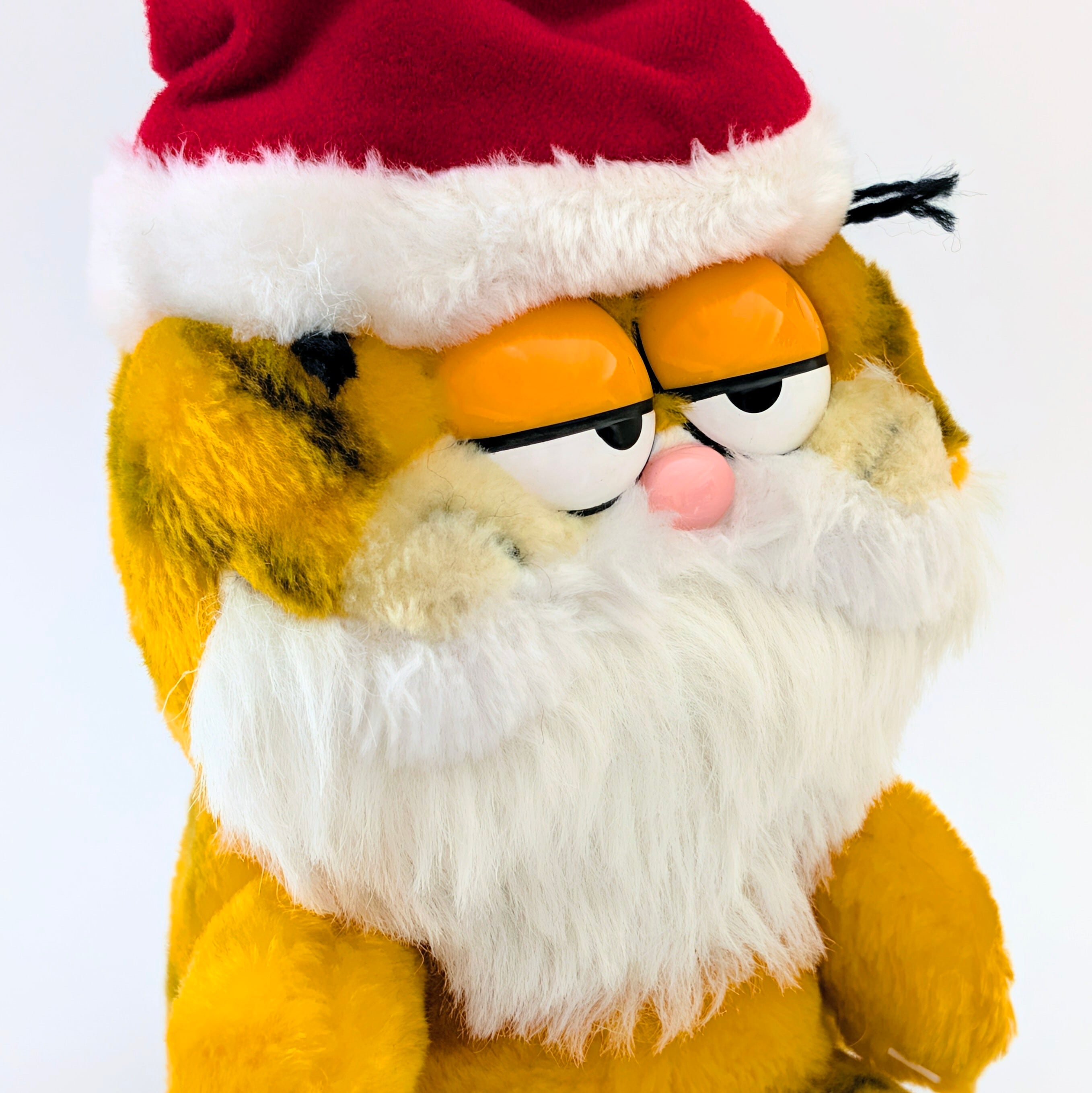 ☆ VINTAGE 1980年代初期 ☆【 Garfield ( ガーフィールド ) 】『 ガーフィールド サンタおじさん 』ぬいぐるみ / プラッシュ / plush / 1980年代年製 〚アメリカン雑貨 アメトイ〛