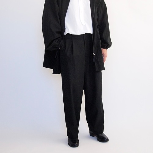high twist gabardine dress work trousers ／c/#:black (men's free)
