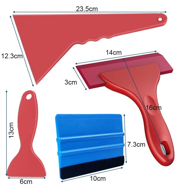 【在庫セール】KILIGEN カーボンシート カーフィルム カッティングシート シール施工 スクレーパー ステッカー 貼付補助ツール 万能 6点セット