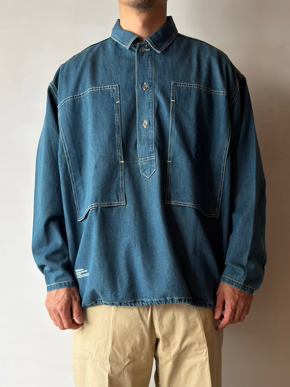 PHIGVEL - FRENCH OPEN COLLAR LS SHIRT | HUMAN and THINGS