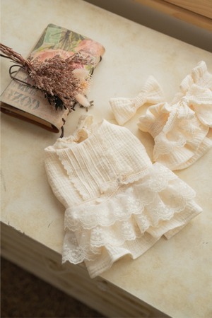 予約【pecoramou select】Cozy lace Dress