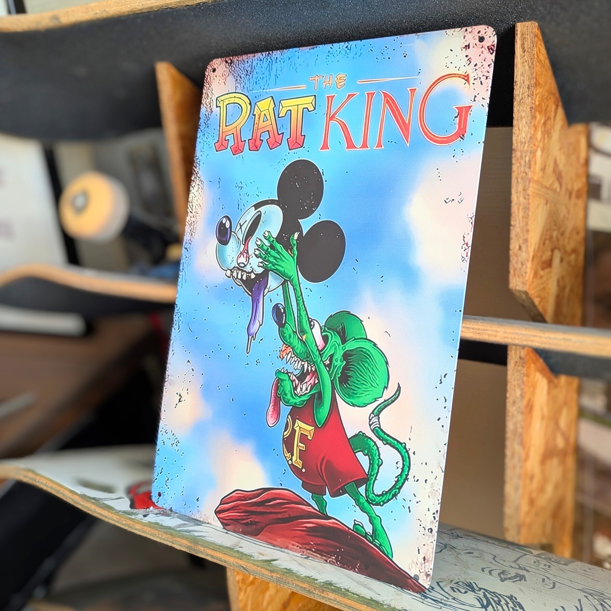 ♧ 再入荷！送料無料！ちょうどいいブリキ看板【 RATFINK ( ラット 