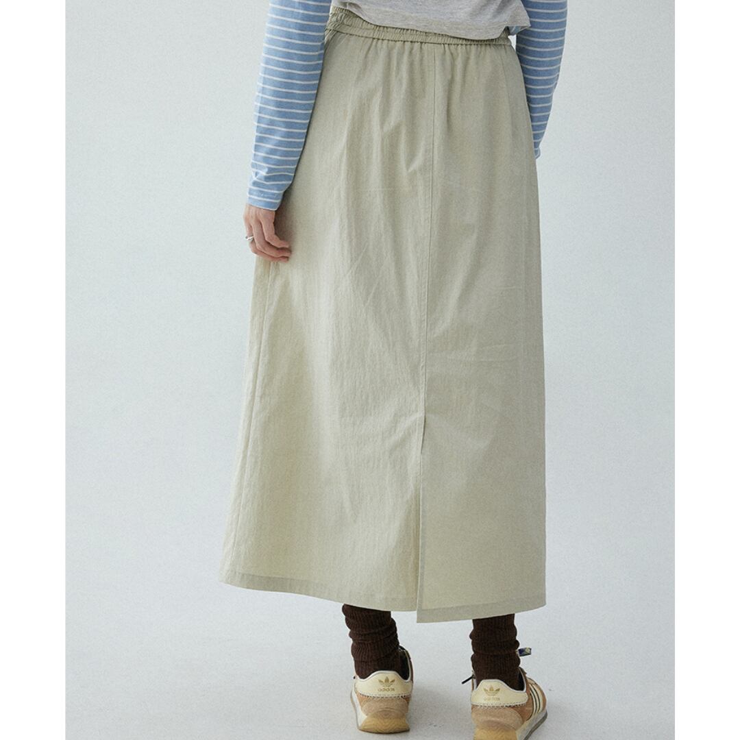 high waist drawstring pocket skirt
