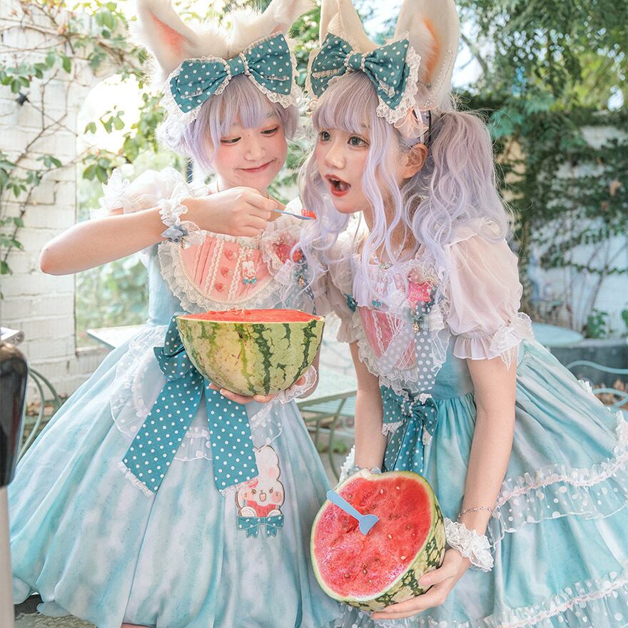 スイカ　セーラー　ワンピース セーラー ワンピース 半袖[品番：BCYW0030347]｜BACKYARD FAMILY