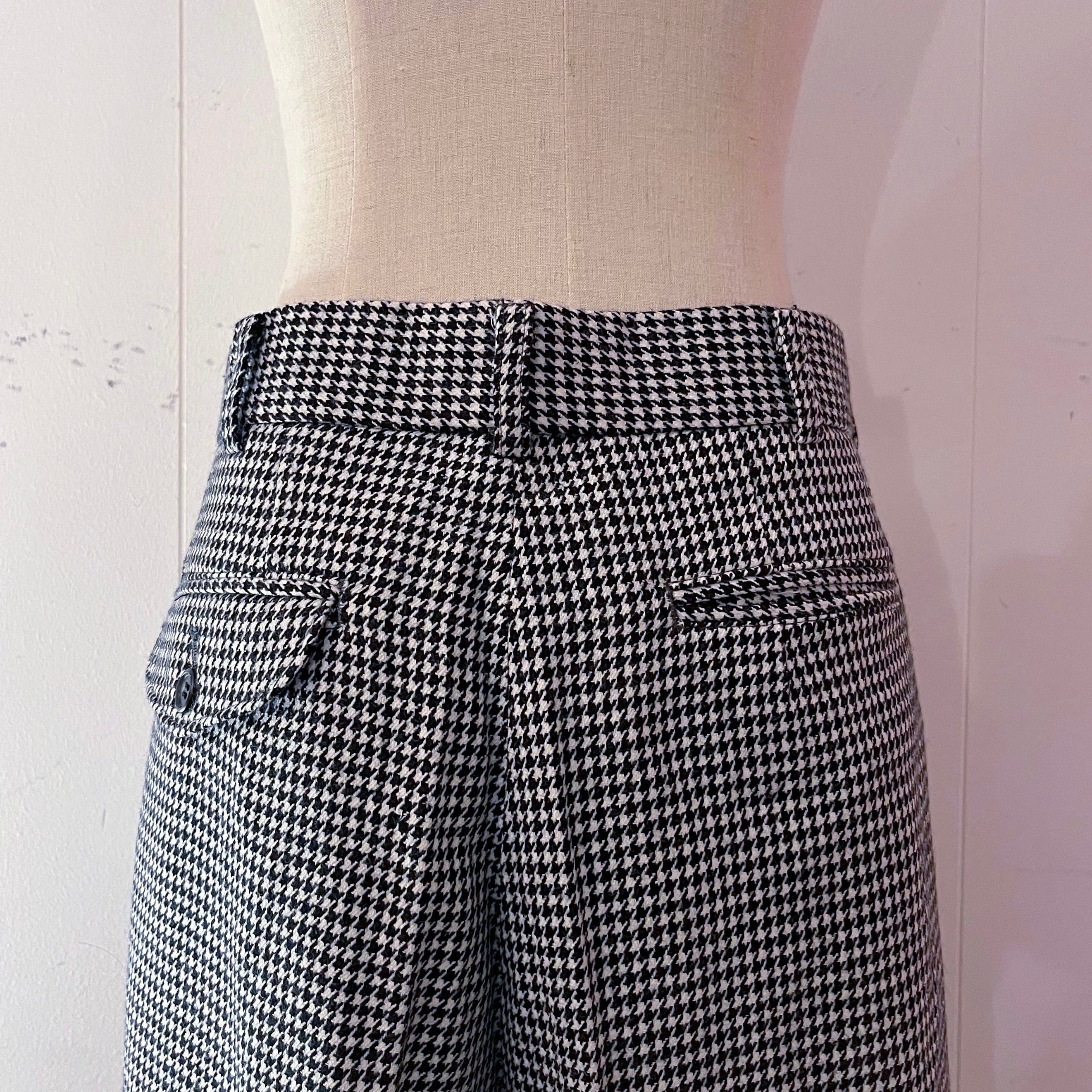 houndstooth center press pants