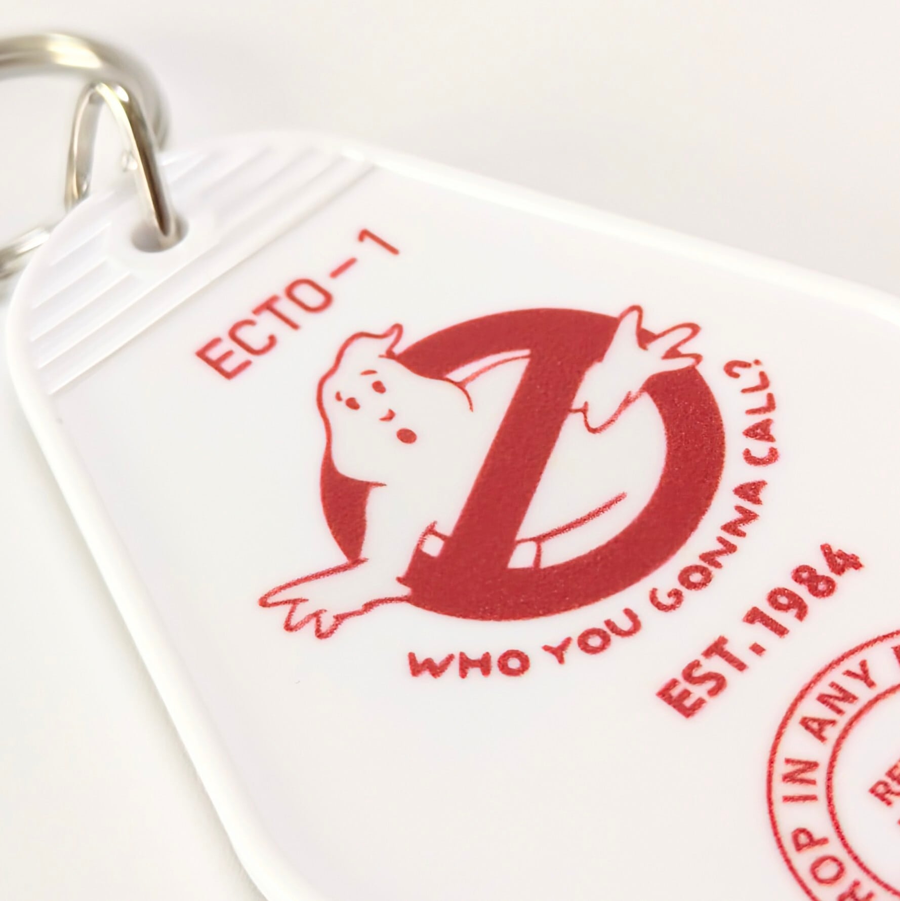 【 Ghostbusters ( ゴーストバスターズ ) 】  PLASTIC TAG / プラスチックタグキーホルダー / ルームタグ / CARタグ 〚アメリカン雑貨 アメトイ〛