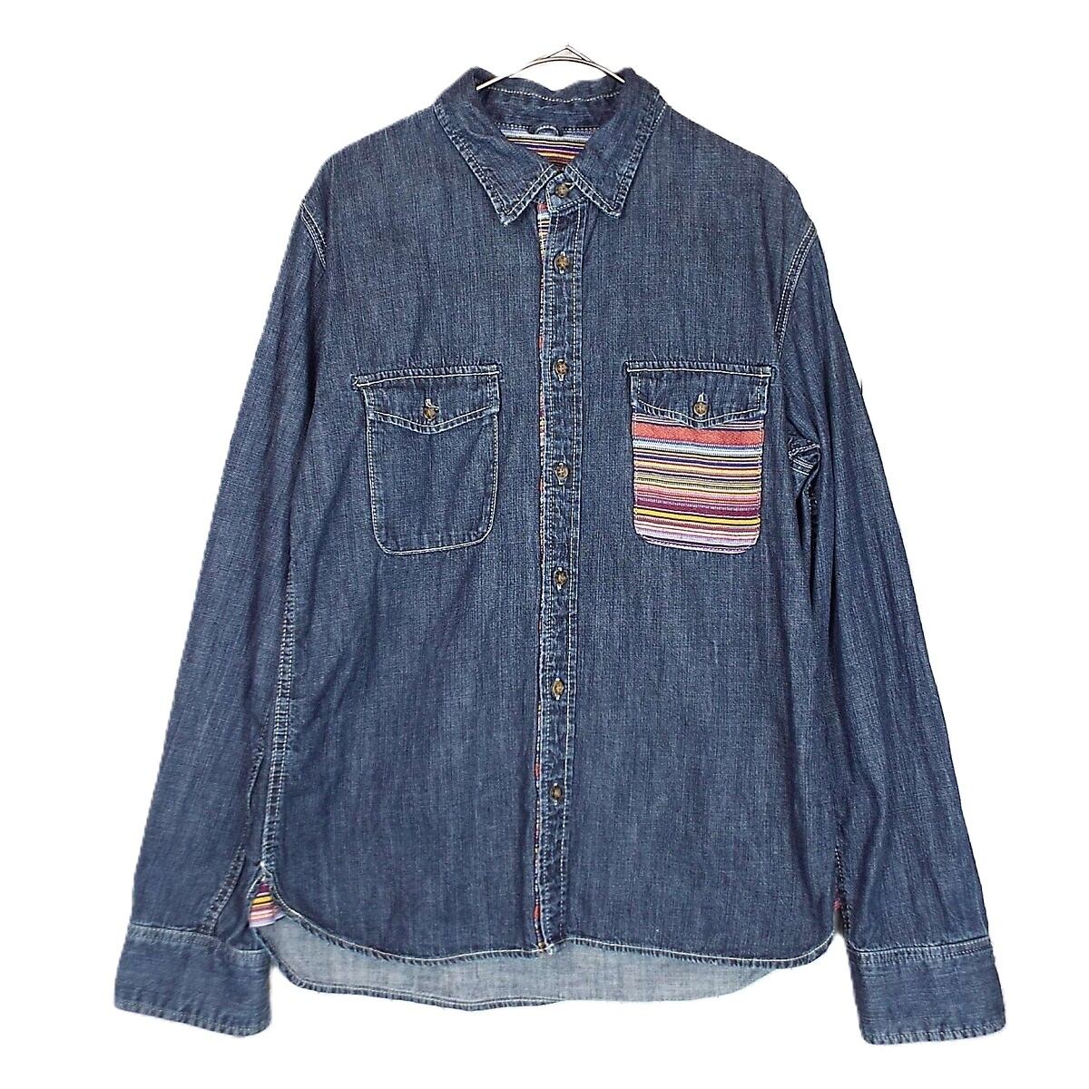 【デニムクッションカバー】ファスナー付き ジーンズリメイク 45cm用 紺色 ジーンズリメイク デニムクッションカバーファスナー付き ネイビーブルー Atelier307 mini [91020]
