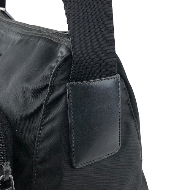 PRADA プラダ ショルダーバッグ ブラック トライアングルロゴ ナイロン ダブルポケット vintage ヴィンテージ オールド se4edp