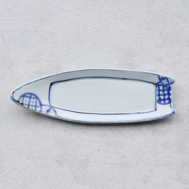 【アウトレット】有田焼　丸紋舟型突き出し