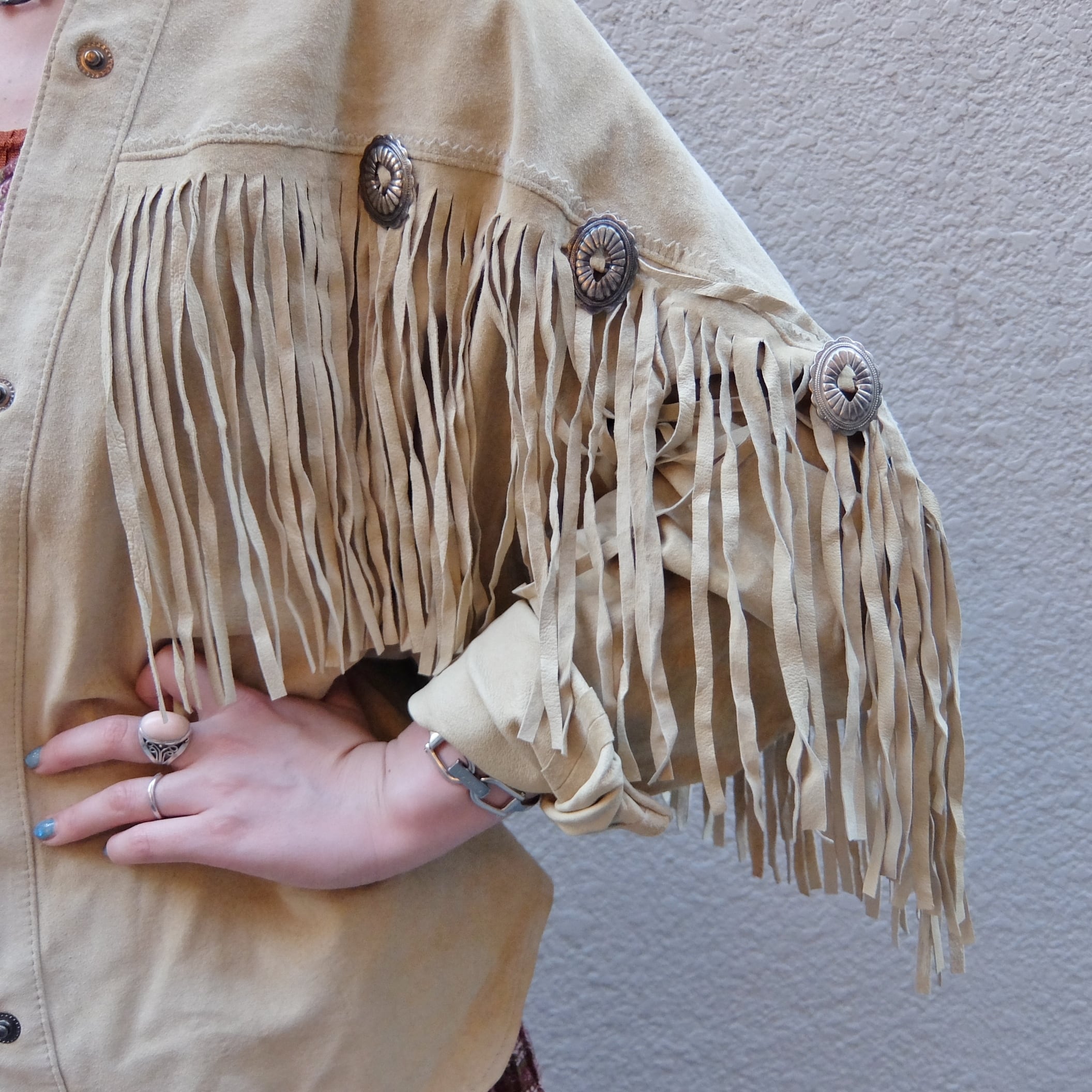 Suede leather fringe jacket／スエード レザー フリンジ ジャケット