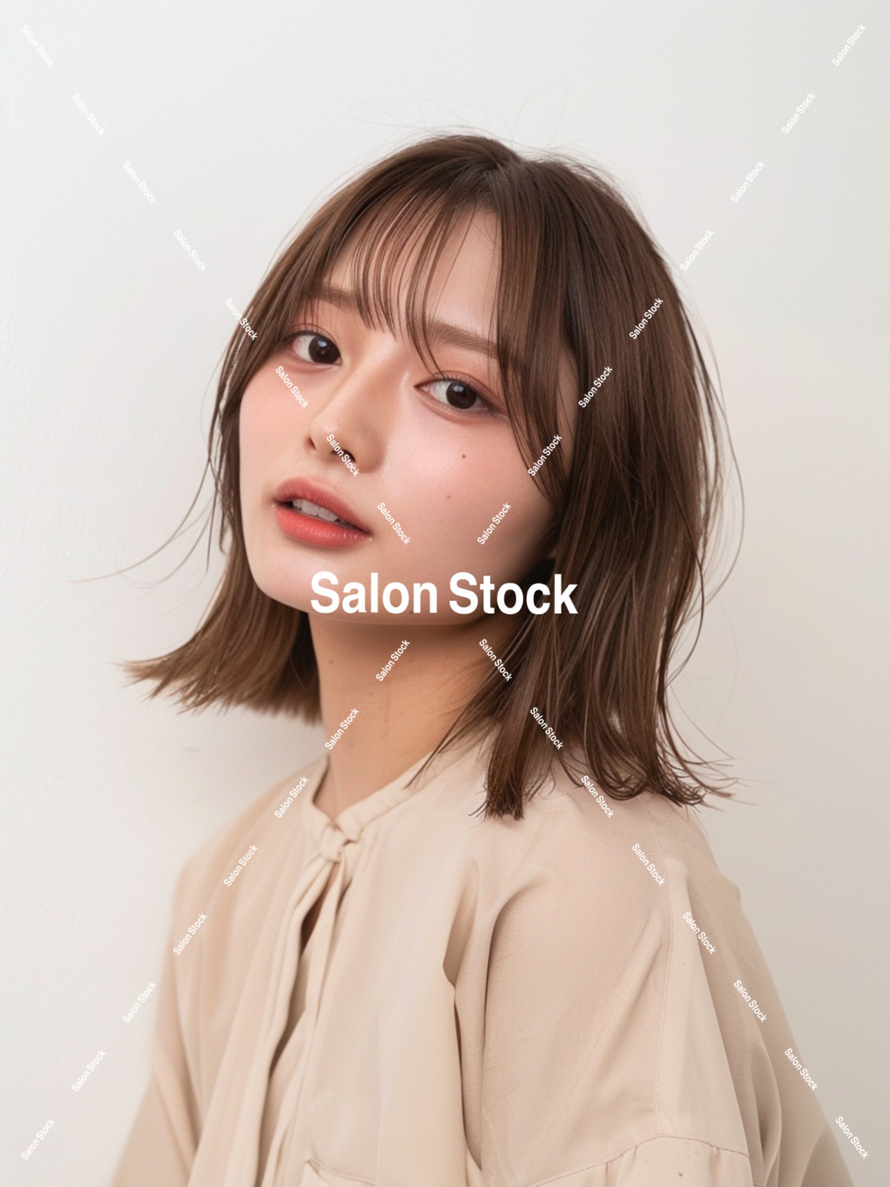 【レディース】ミディアムワンレングス