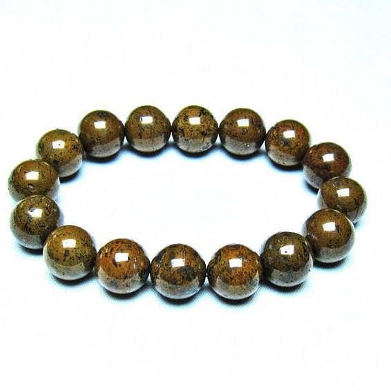 サハラNWA869隕石（コンドライト） ブレスレット 14mm 一点物 メール便可 [M便 1/10] 199-726