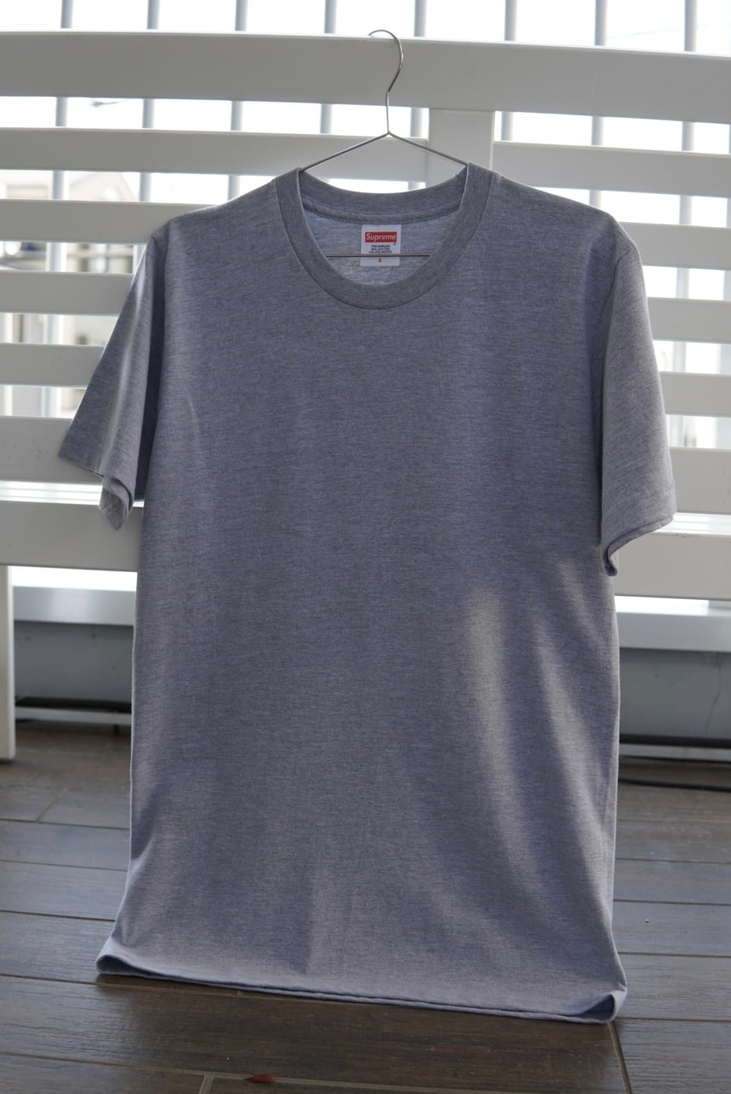 S】00's Dead stock“supreme” Blank T-shirt made in U.S.A | blues